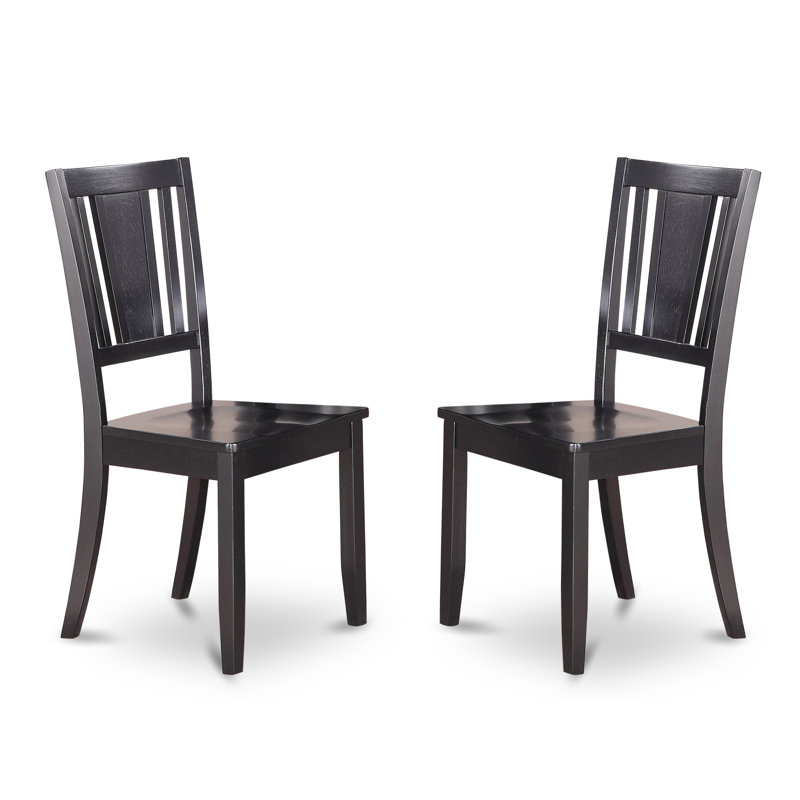 Chaise d'appoint en bois massif Sisneros, En bois, Noir