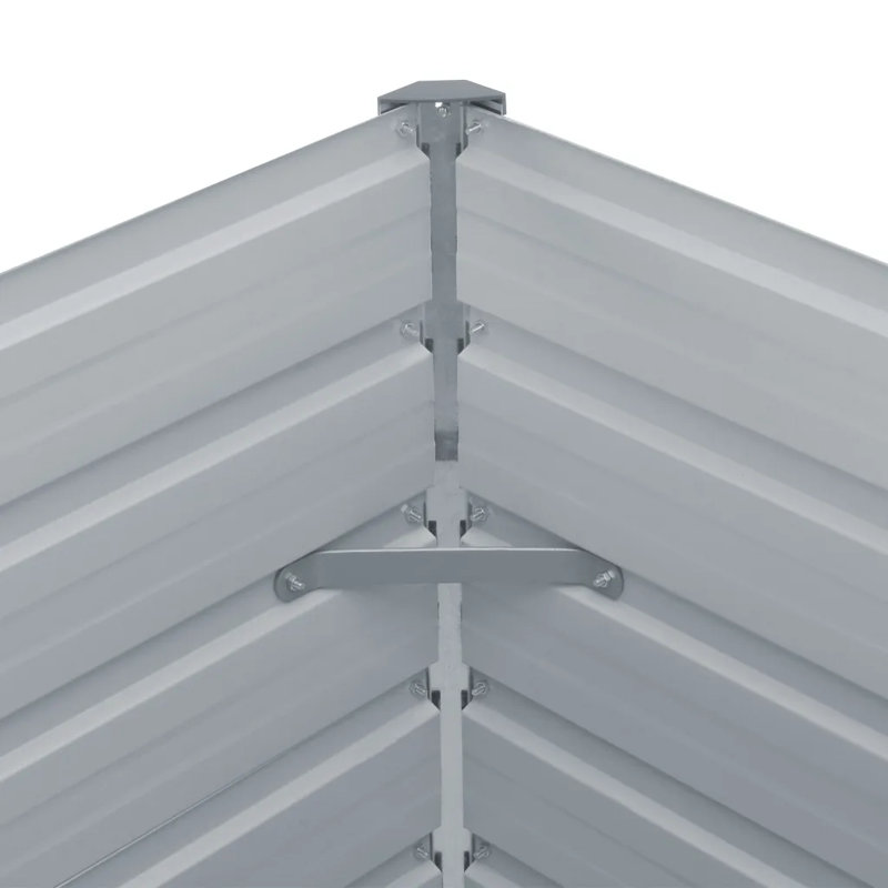 Alissa Metal Planter Box, Grey, 45cm H x 100cm W x 100cm D