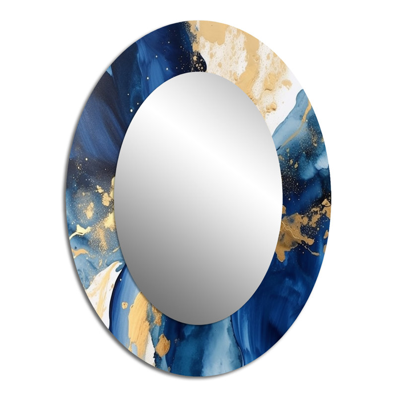 Kosinski - Miroir abstrait en métal, 40 po x 30 po