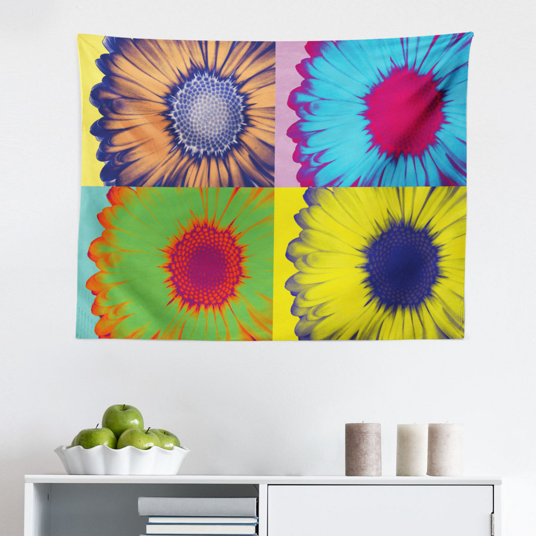 Wandbehang Pop Art inspiriert bunte Gerber Daisy Blume Hard-Edged Western Design Bild