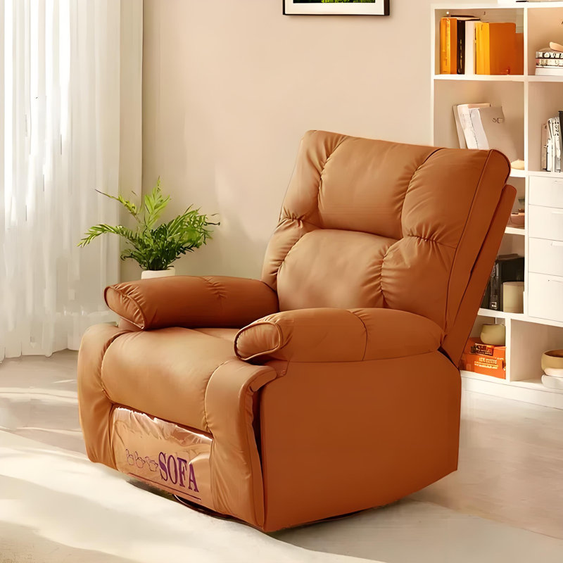 Simple fashion lazy rotation leisure sofa recliner, Orange