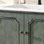 Ensemble de meuble-lavabo vintage 30 po avec lavabo en céramique et tablettes réglables Caspian-596368693