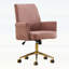 Chaise de bureau ergonomique à dossier moyen avec tissu rayé, pour le travail et la détente-1055496019