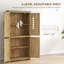 Armoire de rangement en rotin 64 po avec tablette réglable