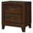 2-drawer Nightstand Bedside Table Walnut