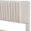 Lit plateforme tapissier pleine grandeur beige avec 2 tiroirs et un lit gigogne, tête de lit classique, matériaux en contreplaqué, espace de rangement supplémentaire, grande structure simple à assembler et à construire, capacité de rangement accrue
