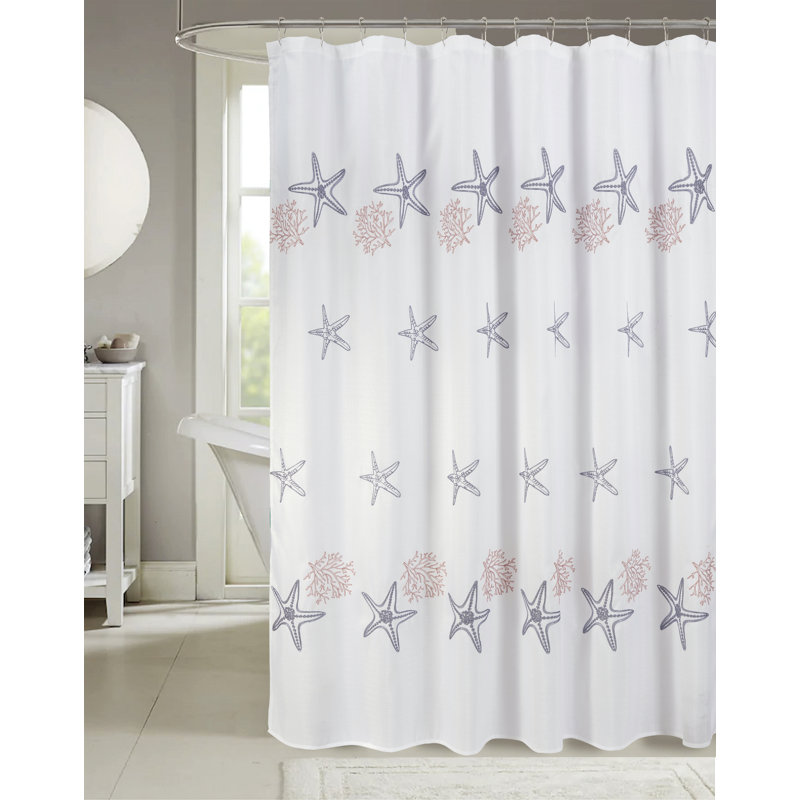 Rideau de douche Aarick, Corail