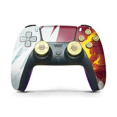Manette sans fil Mhha Todorokki PS-5 compatible avec la console Play-Station 5 de BCB Controllers | Fièrement personnalisé aux États-Unis avec une impression permanente HYDRO-DIP (PAS JUSTE UNE PEAU) (MODEDED)