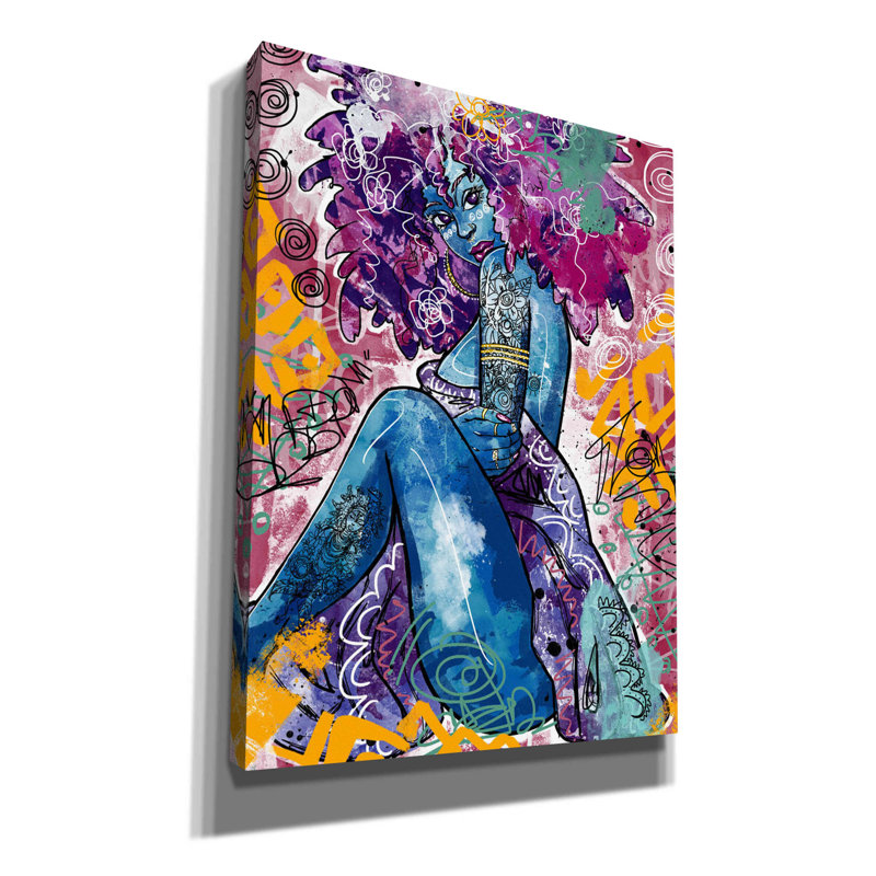 «Lfe» par Justin Copeland, art mural sur toile, H 54 po x l 40 po x P 1,5 po