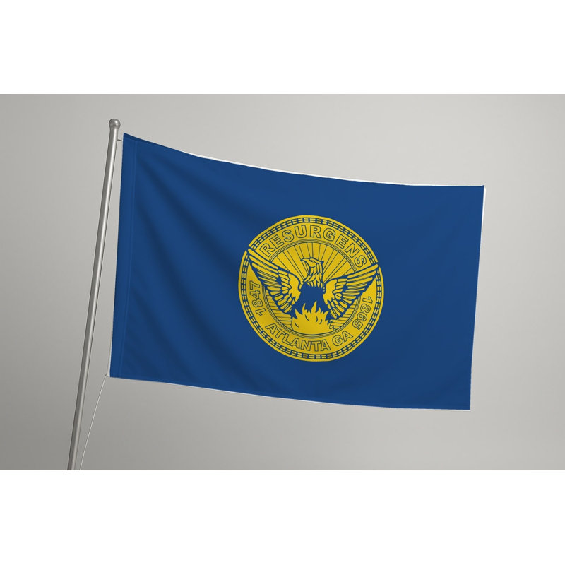 Drapeau de la ville d'Atlanta — Drapeau extérieur, H 36 po x l 60 po