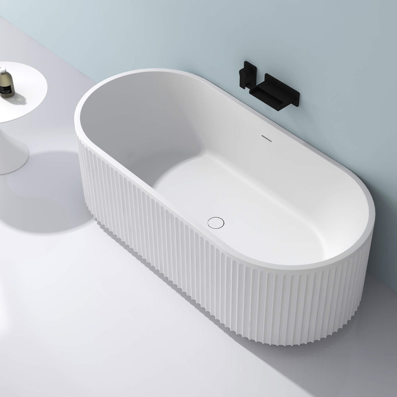 Cordona Freestanding EpiStone Bathtub, 17.12" H x 67" W x 30.75" L