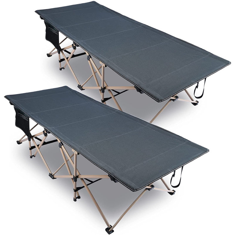 Lit de camp pliant, Bleu gris