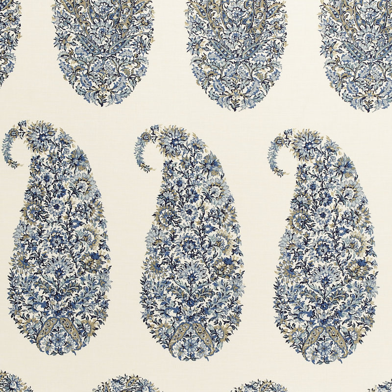 Tissu Shirala, Bleu faïence