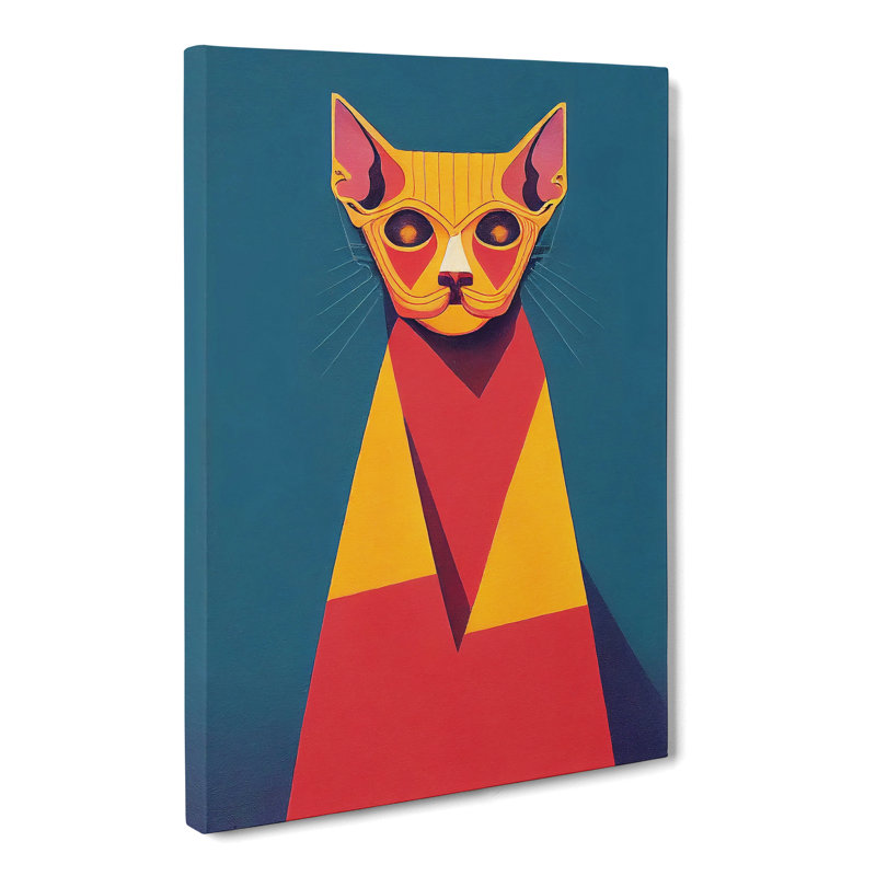 Sphynx Cat Soviet - Wrapped Canvas, 76cm H x 50cm W x 3cm D