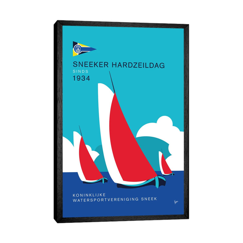 1934-Sneekweek Race by Chungkong - Gallery-Wrapped Canvas Giclée on Canvas, 101.6 cm H x 66.04 cm W  x  4.445 cm D, Black