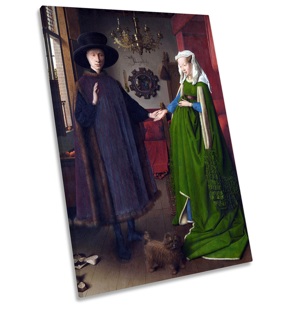 X7454 The Arnolfini Portrait Picture by Jan Van Eyck - Wrapped Canvas Painting