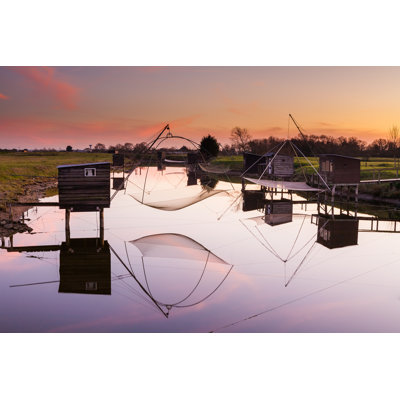 Reflection Of Fisheries - Wrapped Canvas Print