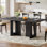 63-Inch Dining Table for 4-6 People, Rectangular Kitchen Table with Thickened Top