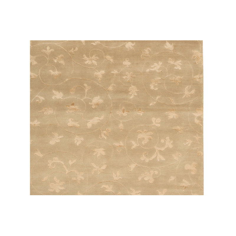 Tapis beige / doré de haute qualité noué à la main