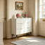 Modern Fluted 6-Drawer Standard Accent Cabinet with Gold Handles Storage Sideboard-1526093576