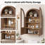 Pharmacie avec 2 portes en verre, tablette réglable, armoire de rangement murale pour salle de bain-133415866