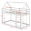 Arja Twin Over Twin Bunk Bed, Rubber Wood House Bed Frame-1130979031
