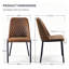 Modern Linen/Suede Upholstered Dining Chairs Diamond Quilted with Black Metal Legs (Set of 2/4)-199540852-199540854