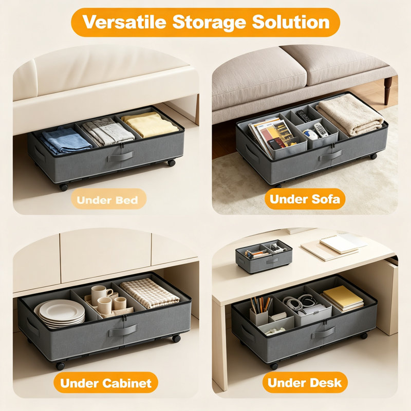 Rebrilliant Fabric Underbed Storage