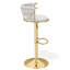 Tabouret tournant en velours-2004016696