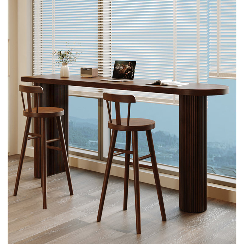 Table de bar à colonnes romaine Modern, H 41,34 po x L 86,61 po x l 17,72 po