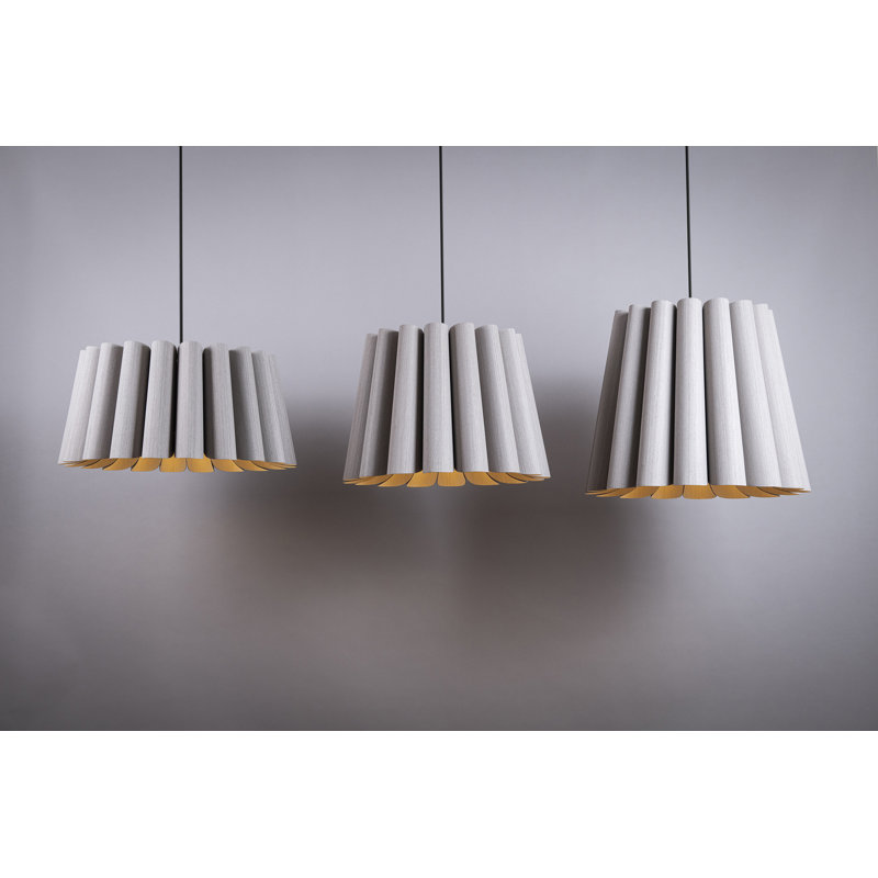 Luminaire suspendu unique à 1 lumière Renata, Chêne gris