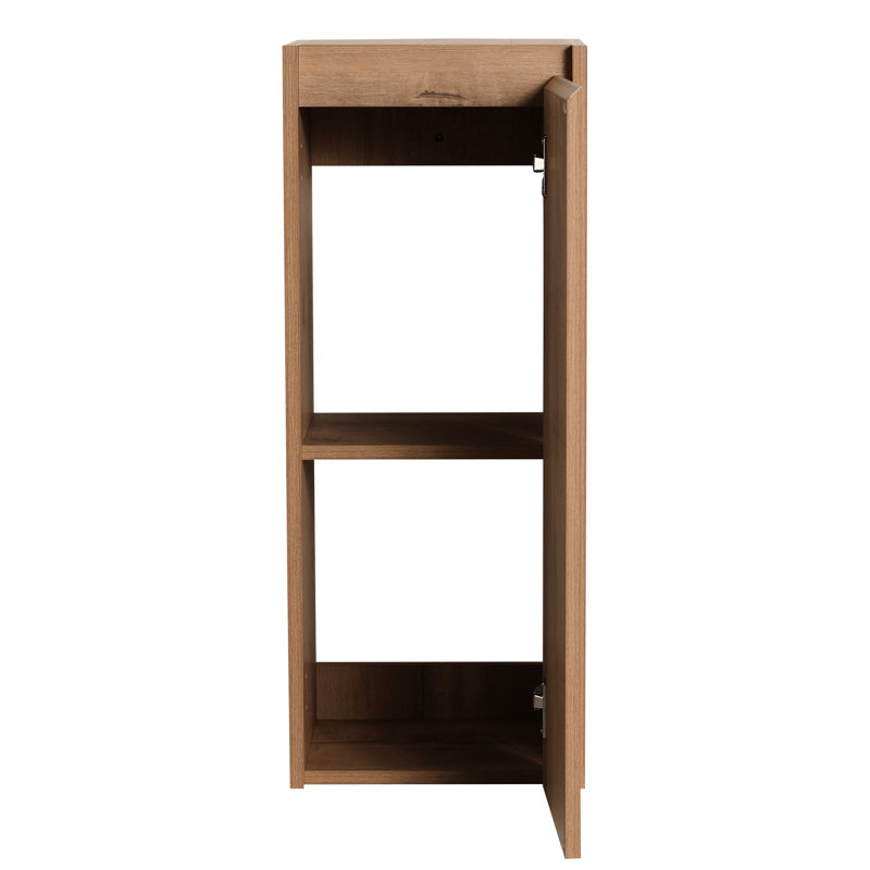 12" Wall Mounted Bathroom Side Cabinet, , Fashionable Decoration For Bath Mounted, Soft Close A Gorgeous Look, Natural