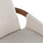 Chaise en bambou noyer et tissu crème