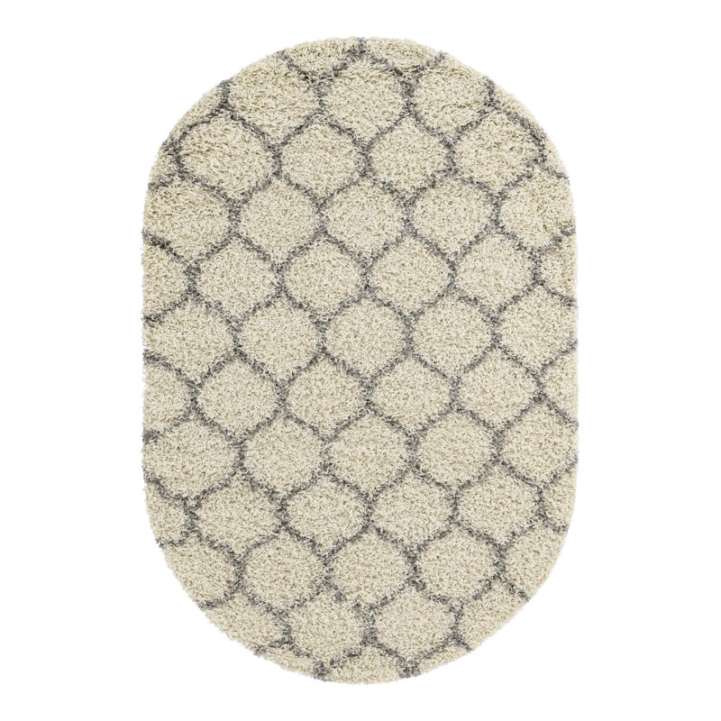 Geometric Indoor Rug, Oval 4' x 6'