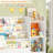 4-tier Kids Bookcase With 4 Drawers, Wood Storage Bookshelf, White