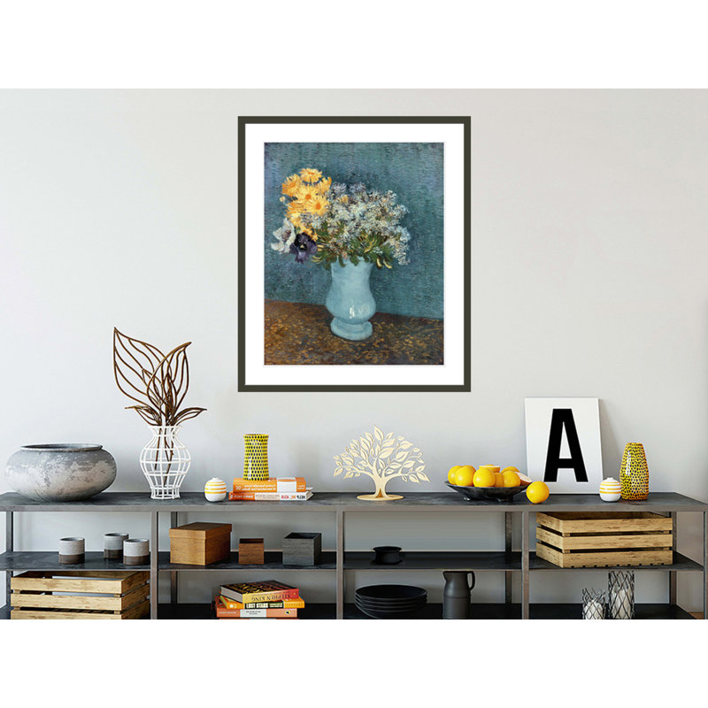 «Vase of Flowers» par Vincent van Gogh, impression giclée encadrée, H 39,75 po x l 33,5 po