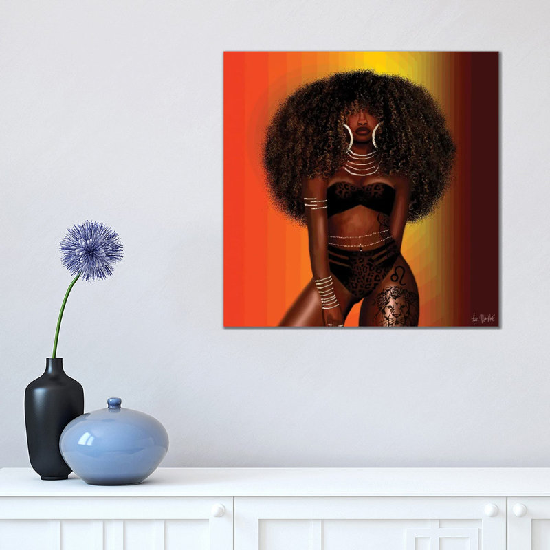 Leo 1 Piece Wrapped Canvas Wall Art, 45.72 cm H x 45.72 cm W x 3.175 cm D