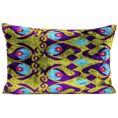 Ikat Velvet Throw Pillow
