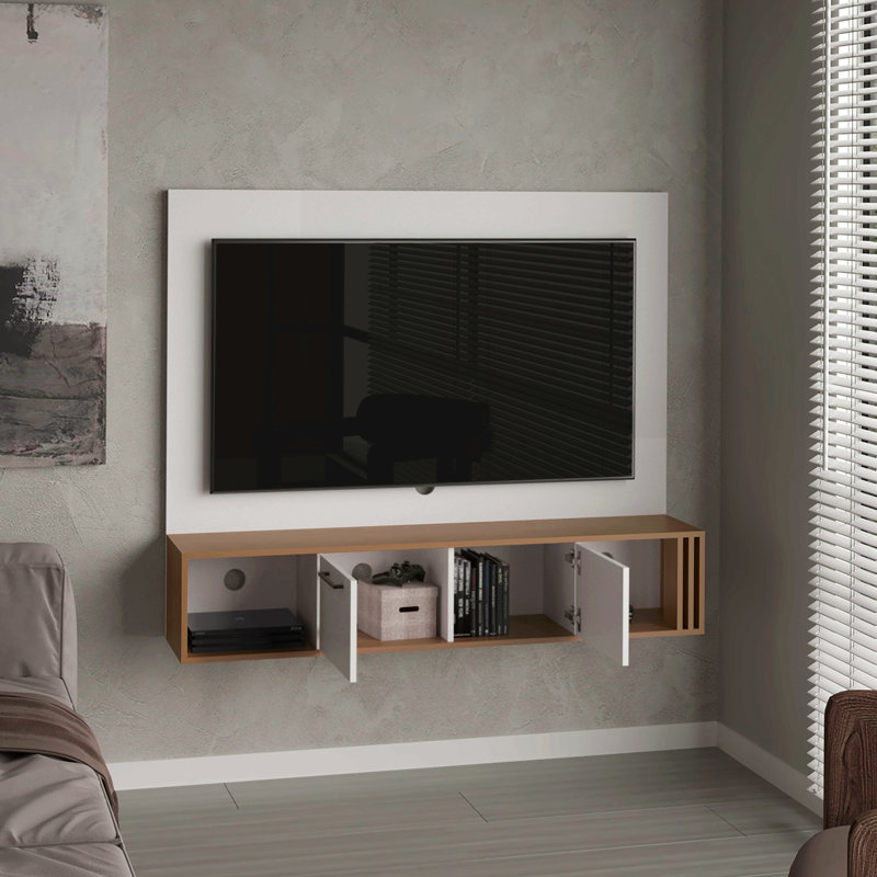 Meuble audio-vidéo, 2 portes, 4 tablettes