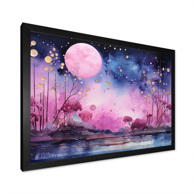 " Cosmic Collage II ", Black Single Picture Framed, 24" H x 32" W x 1" D