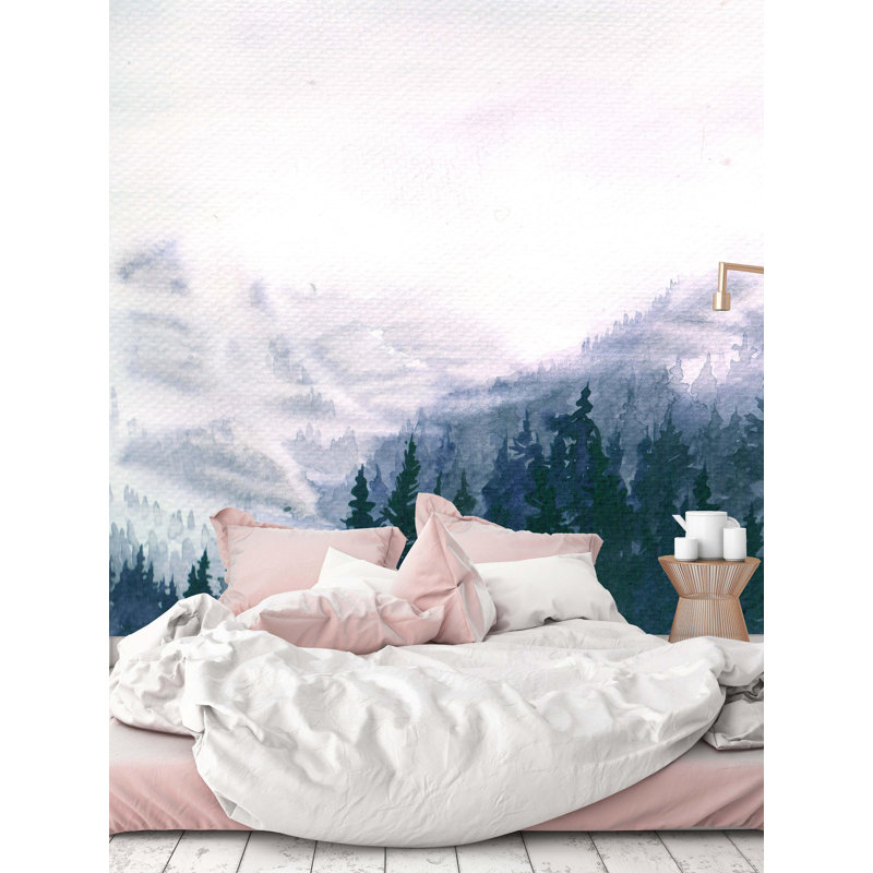 Murale de paysage brumeux Alasdair, L 3,91 pi x l 197 po