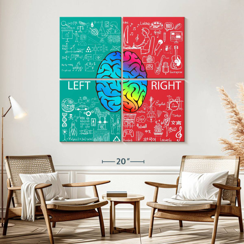 Keiri Right And Left Brain, 57" H x 57" W