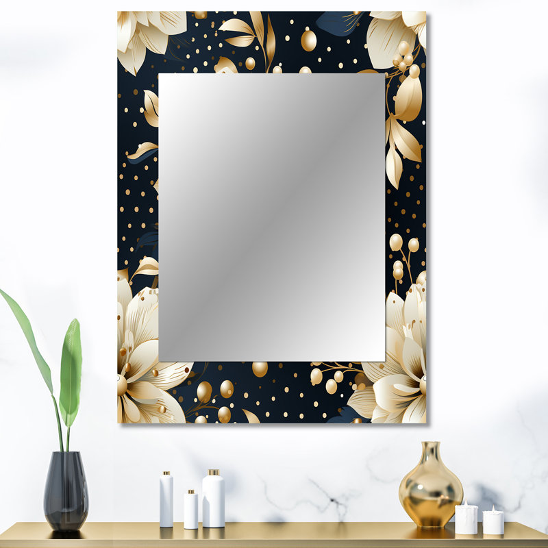 Motif à pois Krause Victorian Elegance - Miroir décoratif à pois, 40 po x 30 po