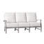 Croquet 75.75" Wide Outdoor Teak Patio Sofa with Cushions-1065669894-946804376-946804410
