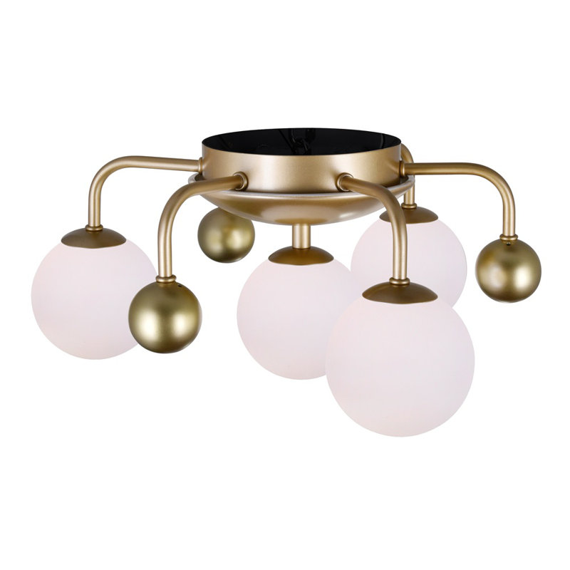 16'' 4 Light Flush Mount With Sun Gold Finish – Compatible with G9 LED – Ideal for Bedroom, Hallway, Entryway, Sun Gold