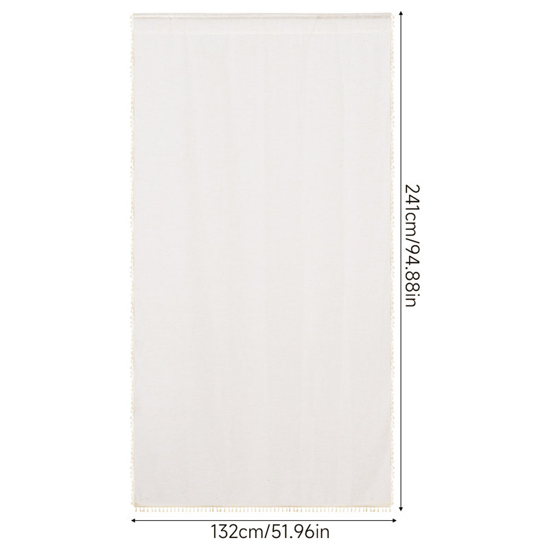 Semi Sheer Curtain, 132 cm Width x 241 cm Drop