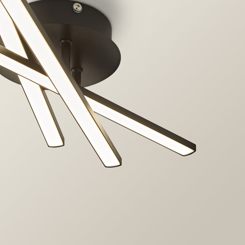 Caraline Matte Black 3 - Bulb 9.5cm H No Power Source Required / Manual Integrated LED Outdoor Sconce