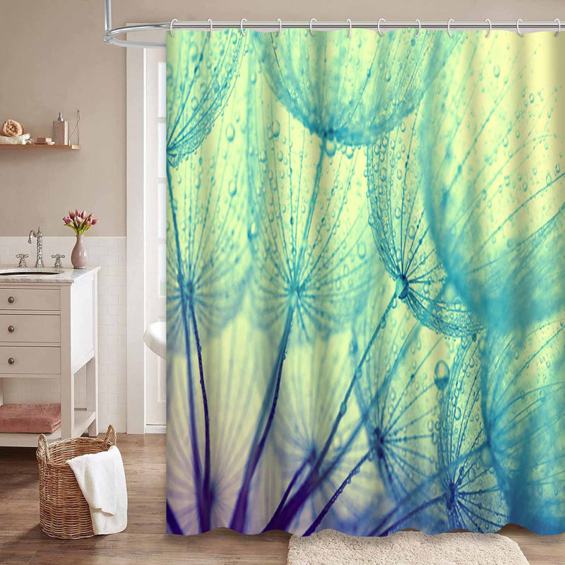 Rideau de douche abstrait avec 12 crochets, L 72 po x l 78 po