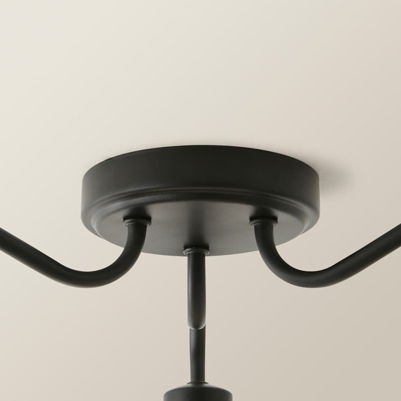 Denae Semi Flush Mount, Matte Black