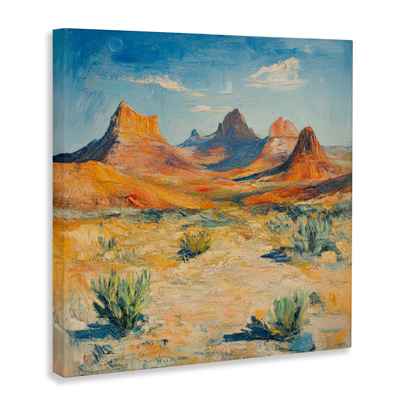 Mountains Of The Desert Canvas, design by Petal Prints Design, 17" H x 17" W